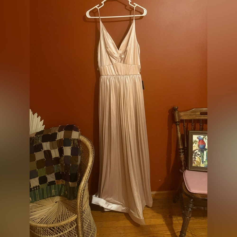 Elegant Cream Evening Gown